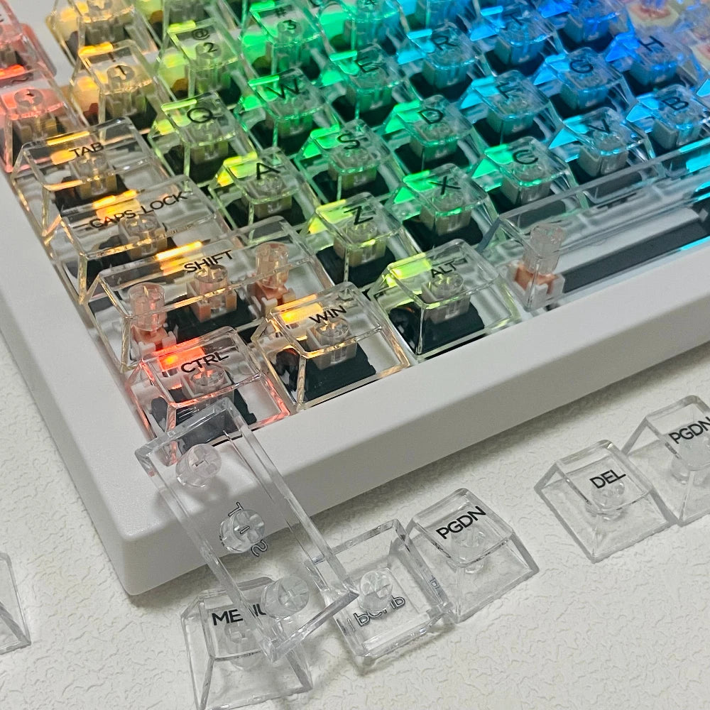 Fully Transparent Ice Cube Keycaps