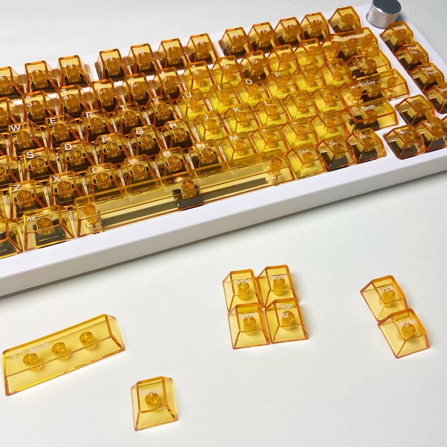 Orange Transparent Keycaps