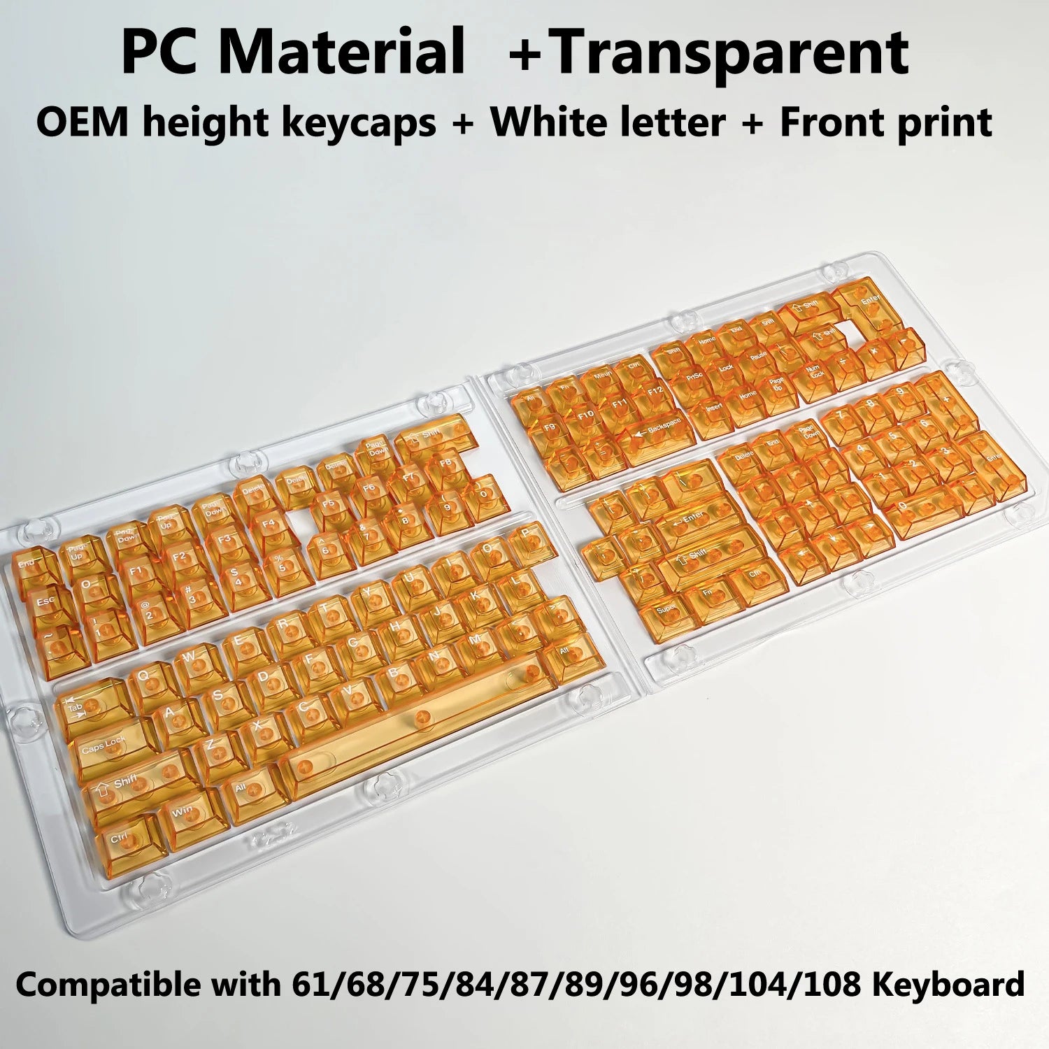 Full Sets Transparent Keycaps