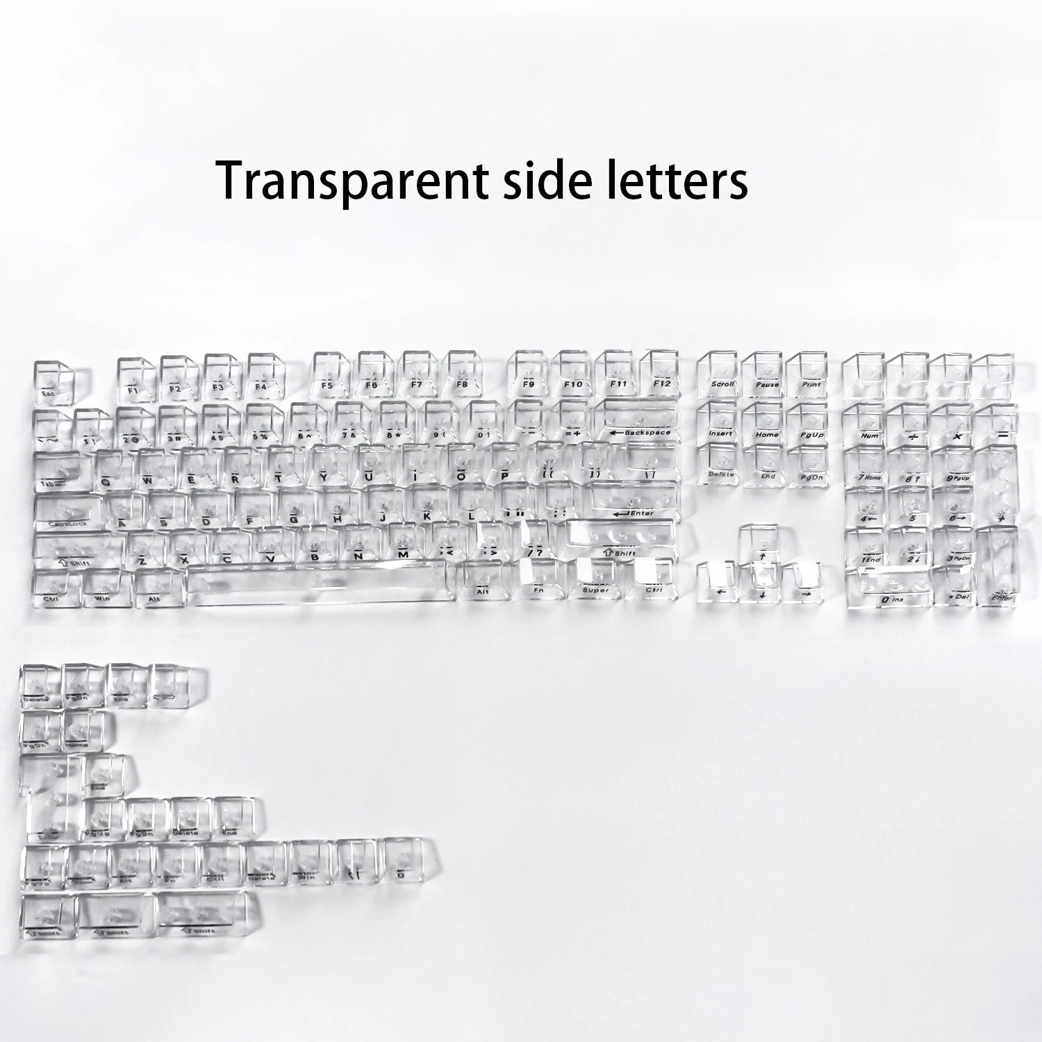 Crystal Transparent Cherry Profile Keycaps