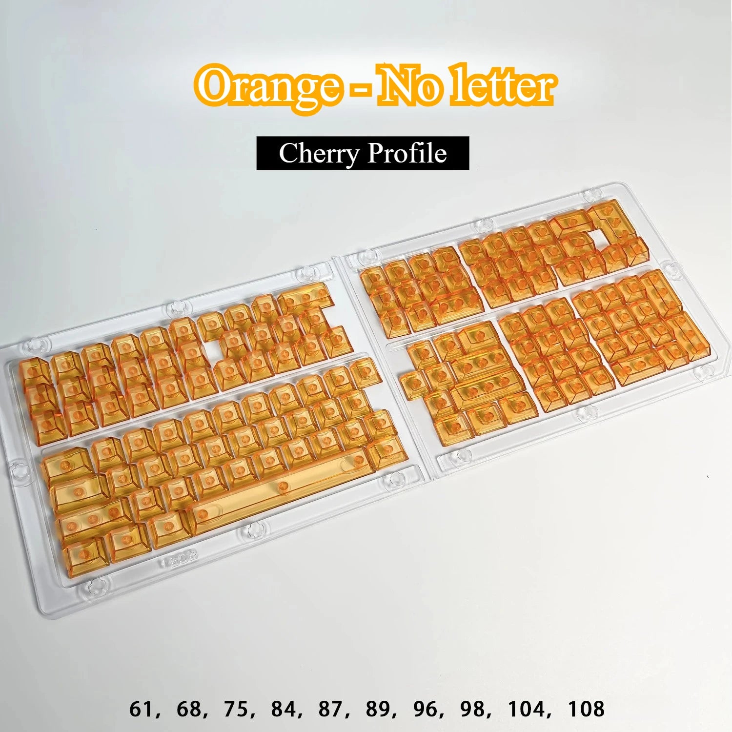Orange Transparent Keycaps