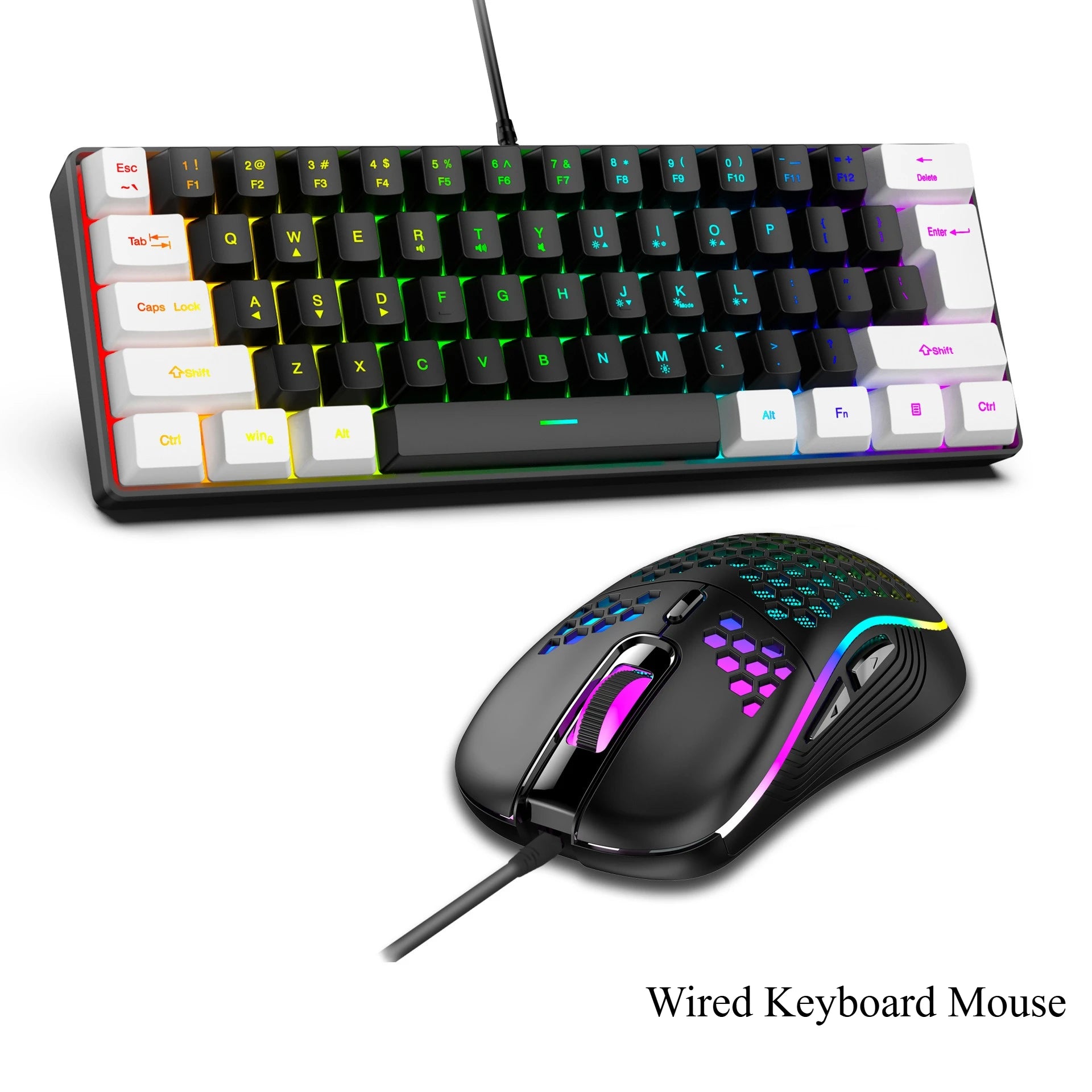 60%, Teclado 61 key RGB Gamer keyboard