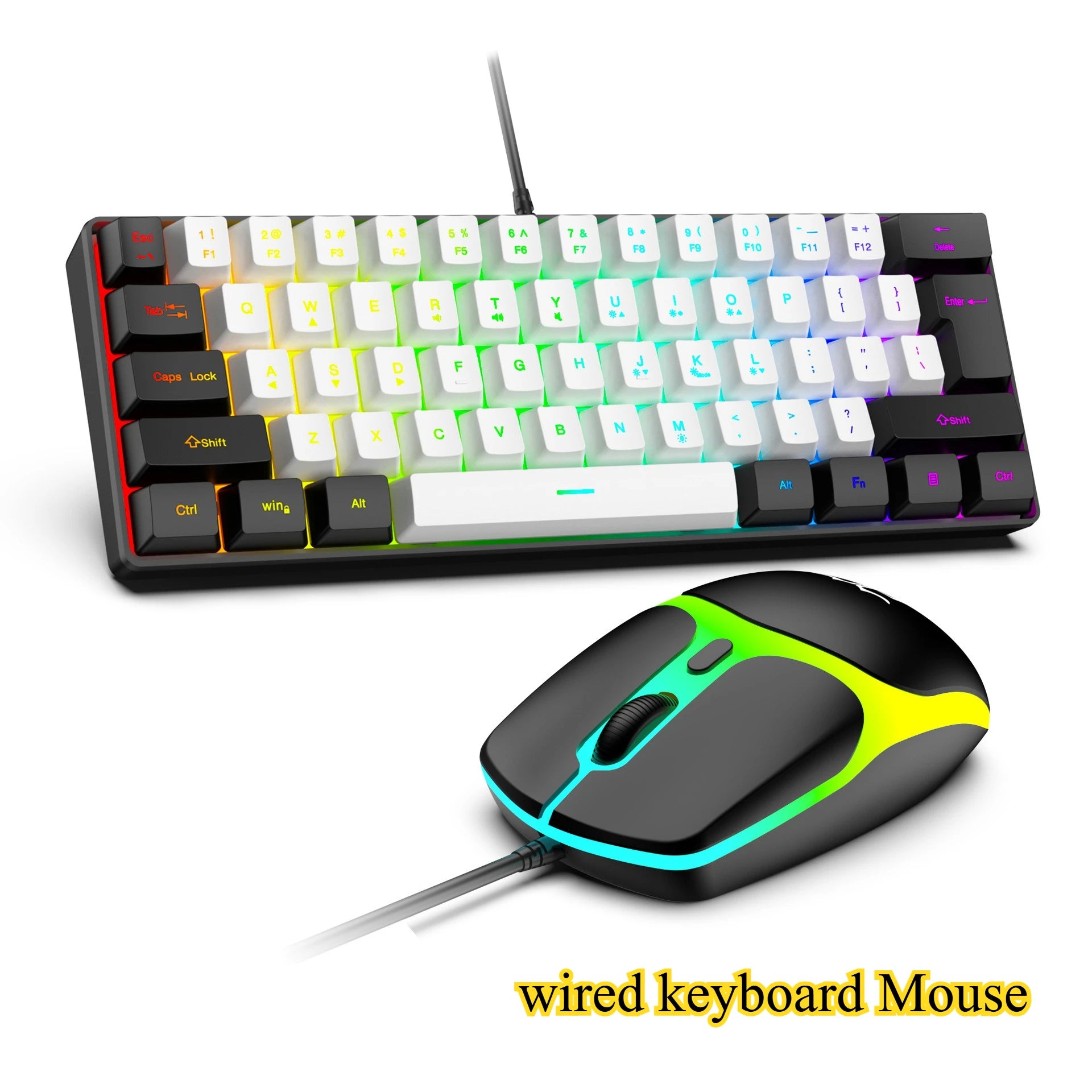 60%, Teclado 61 key RGB Gamer keyboard