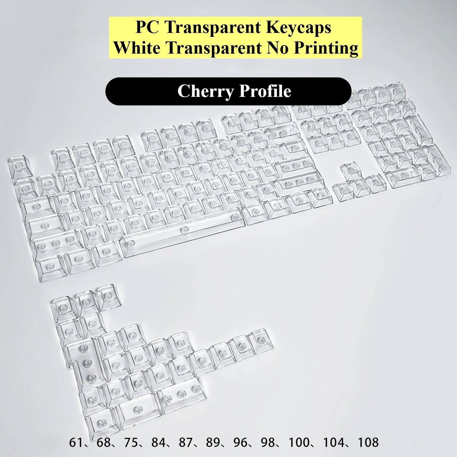 Fully Transparent Ice Cube Keycaps