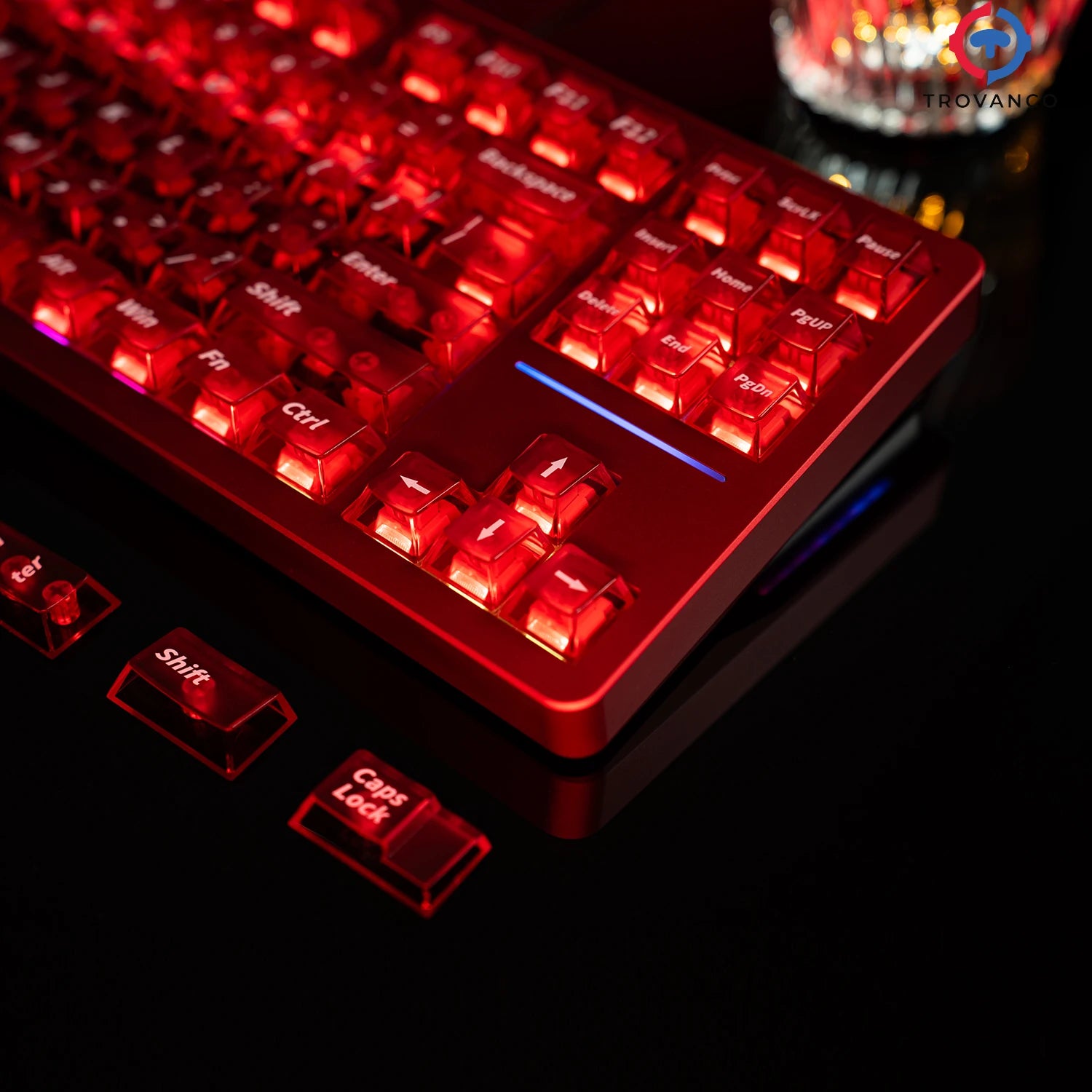 Red Transparent Cherry Profile Keycaps