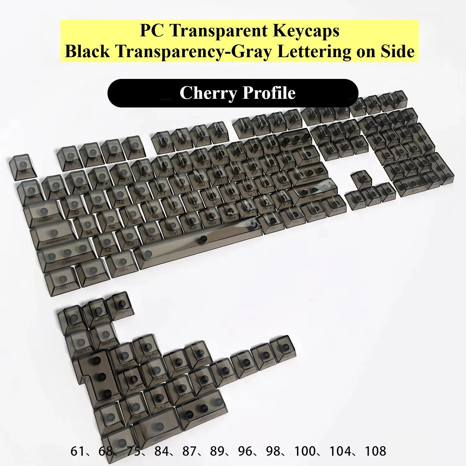 Fully Transparent Ice Cube Keycaps