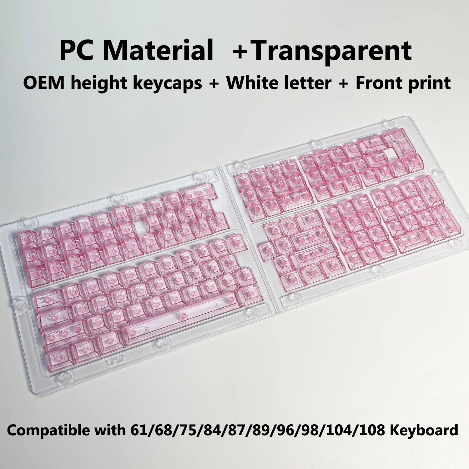 Full Sets Transparent Keycaps