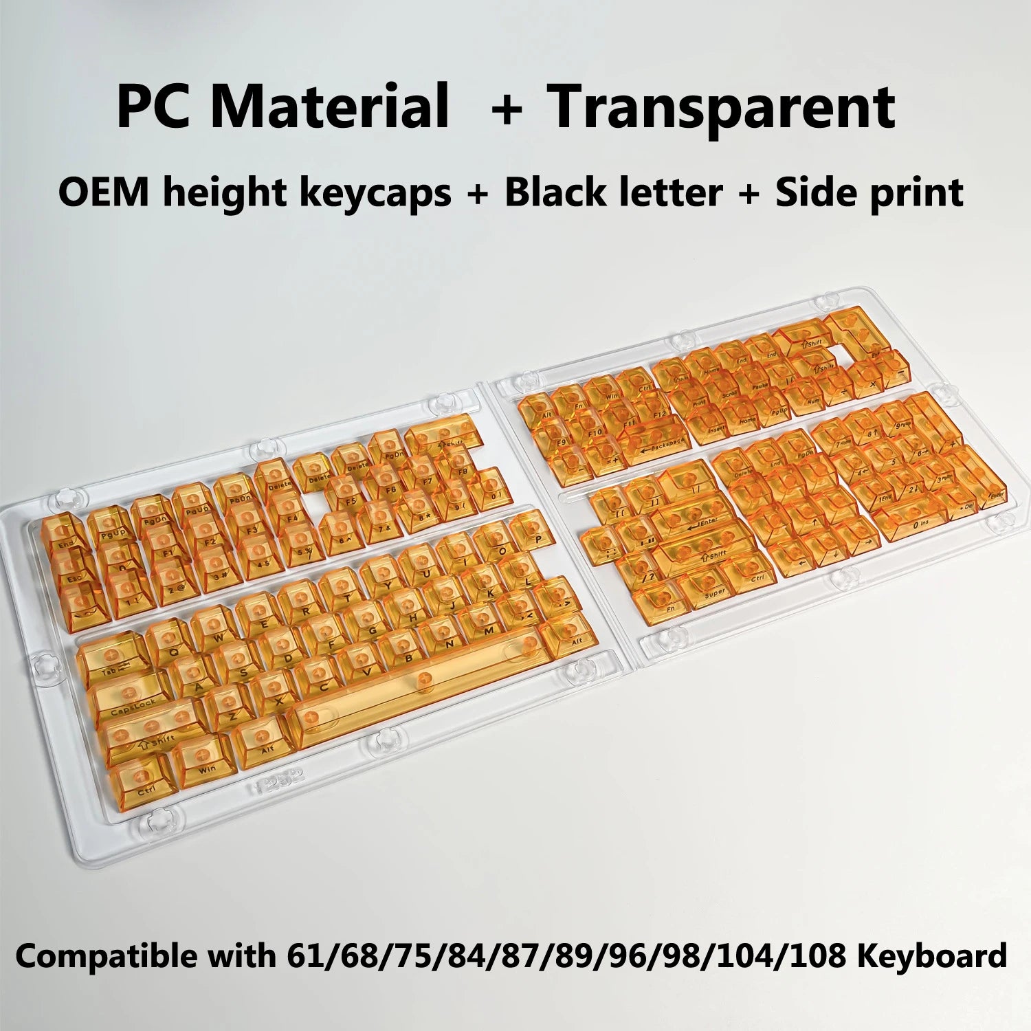 Full Sets Transparent Keycaps