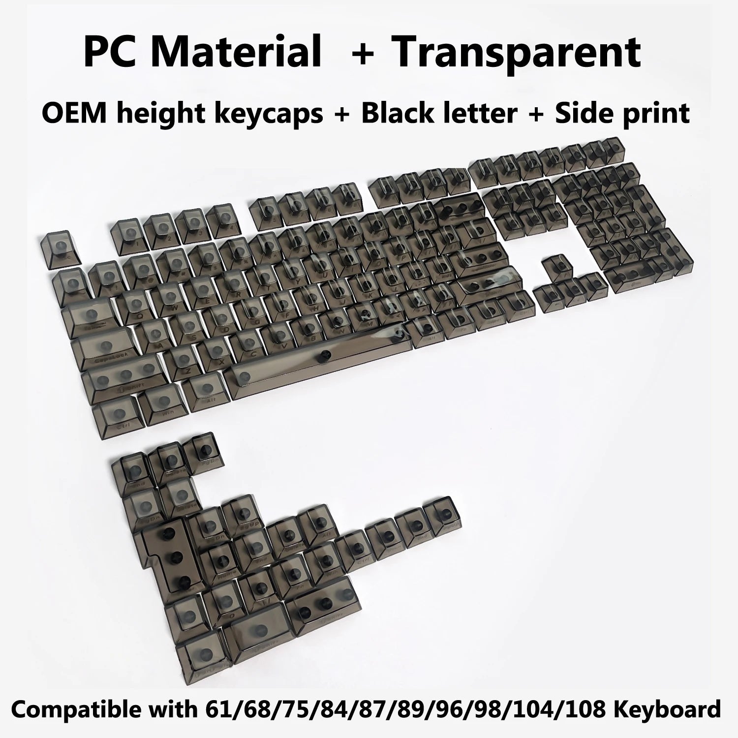 Full Sets Transparent Keycaps