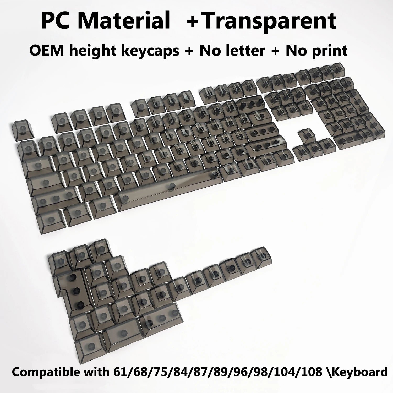 Full Sets Transparent Keycaps