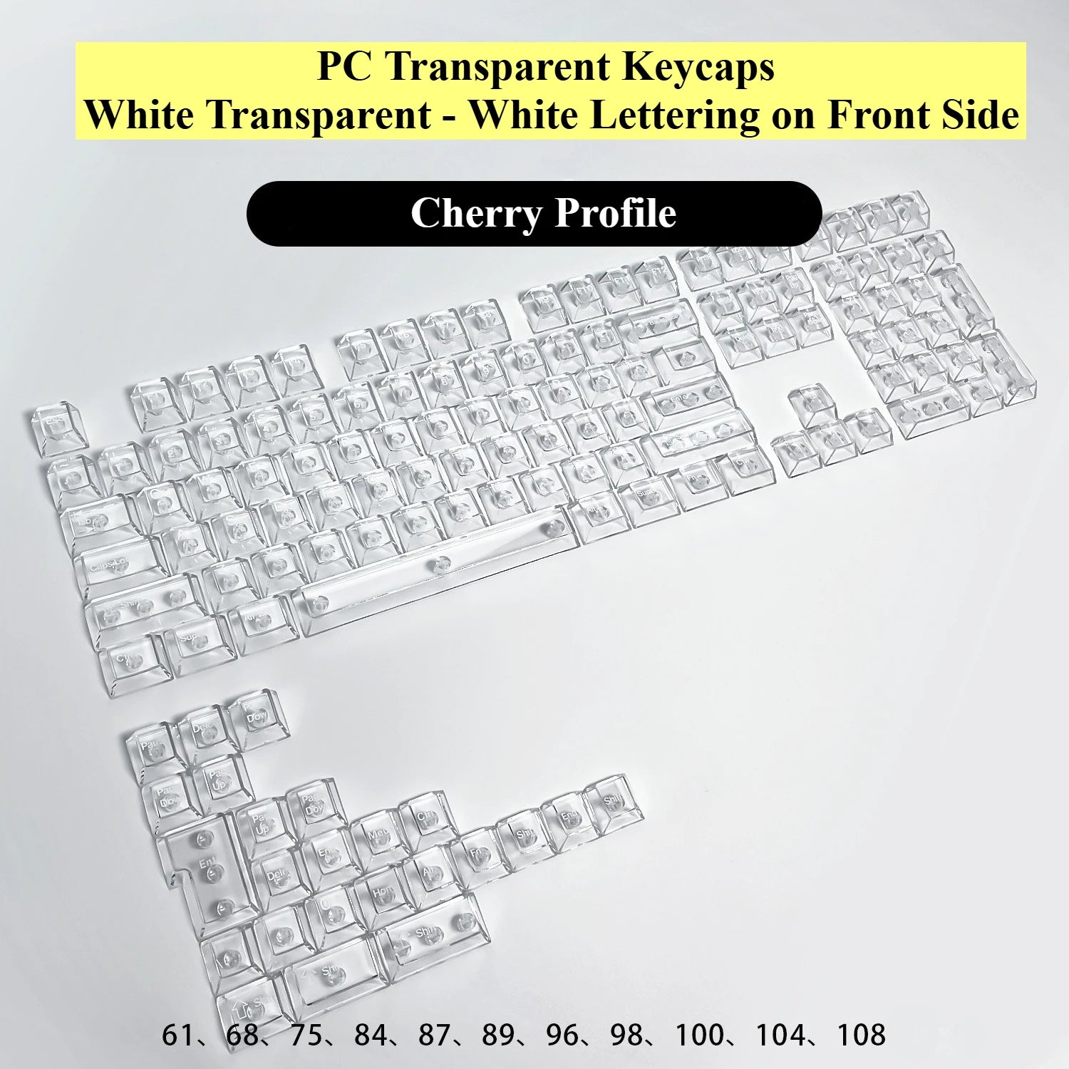 Fully Transparent Ice Cube Keycaps