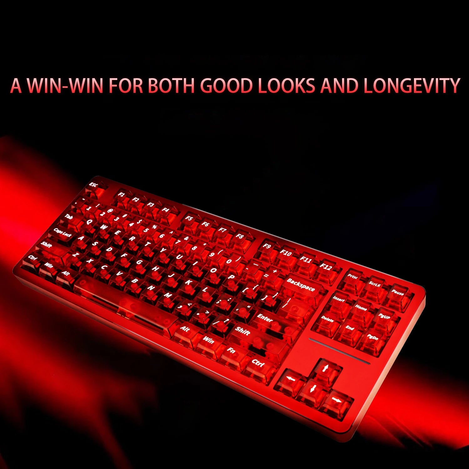 Red Transparent Cherry Profile Keycaps