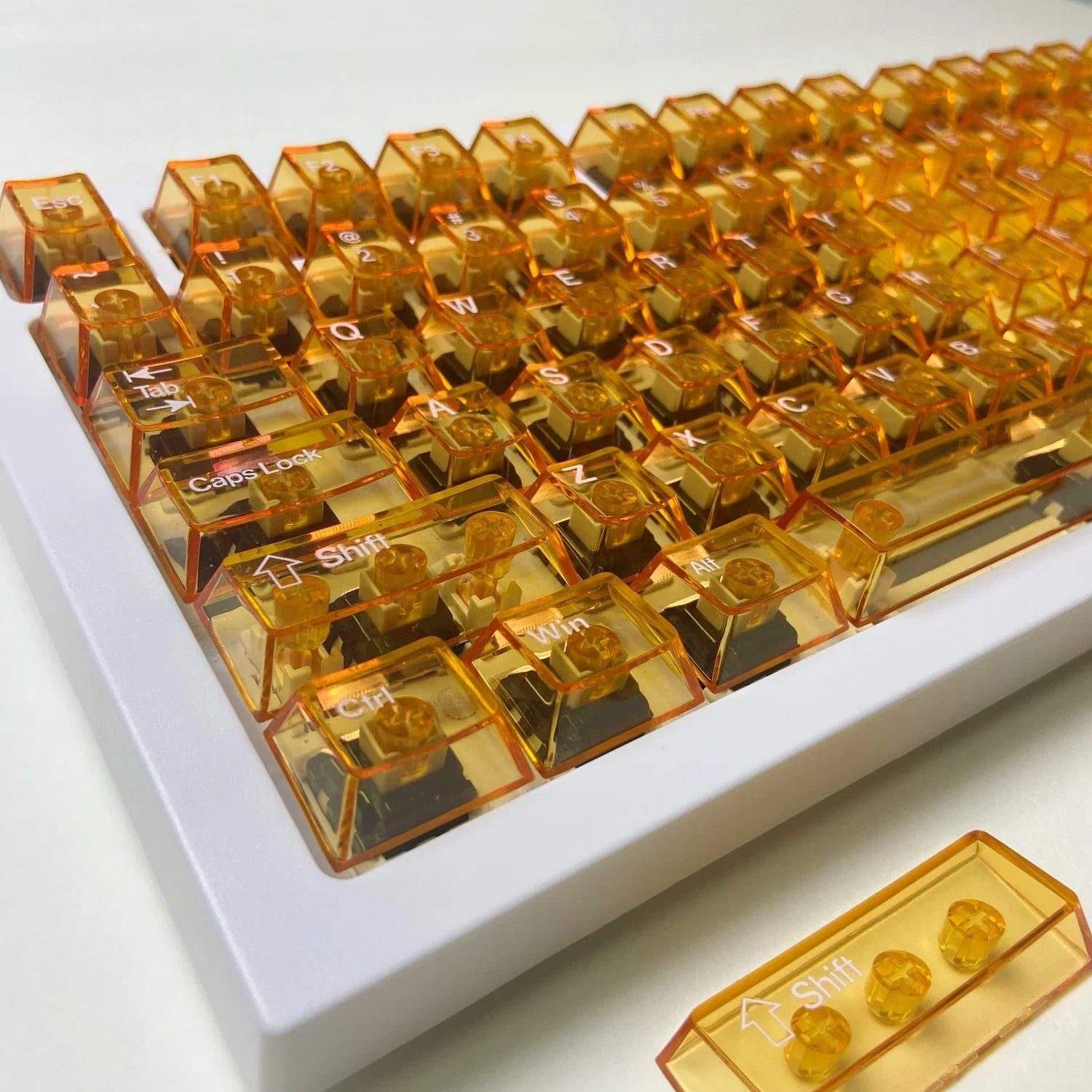 Orange Transparent Keycaps