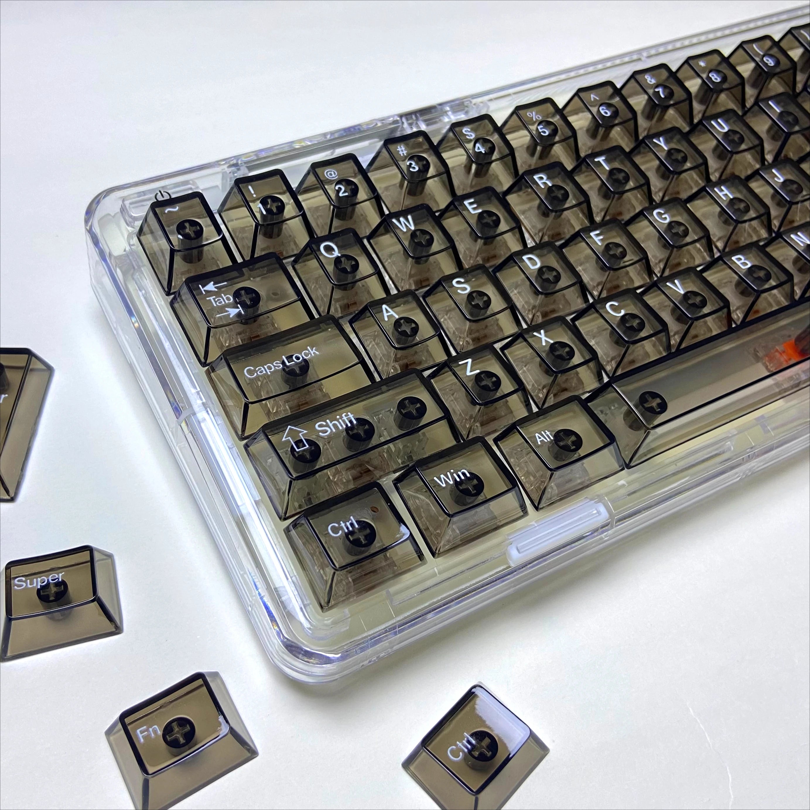 Fully Transparent Ice Cube Keycaps