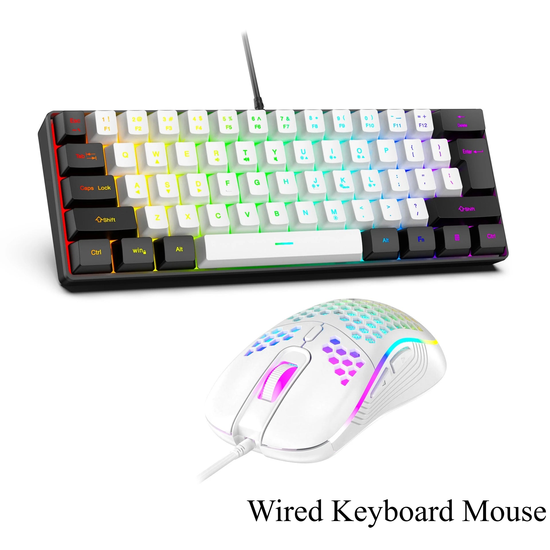 60%, Teclado 61 key RGB Gamer keyboard