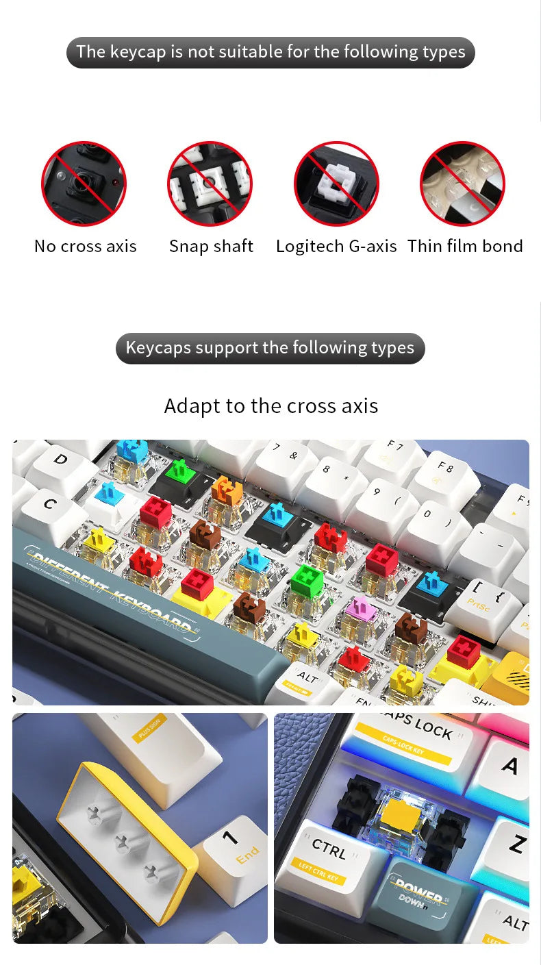 Full Sets Transparent Keycaps