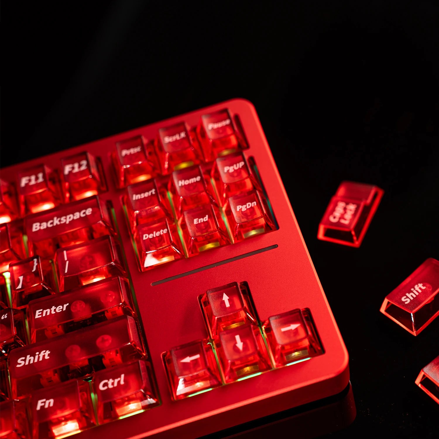 Red Transparent Cherry Profile Keycaps